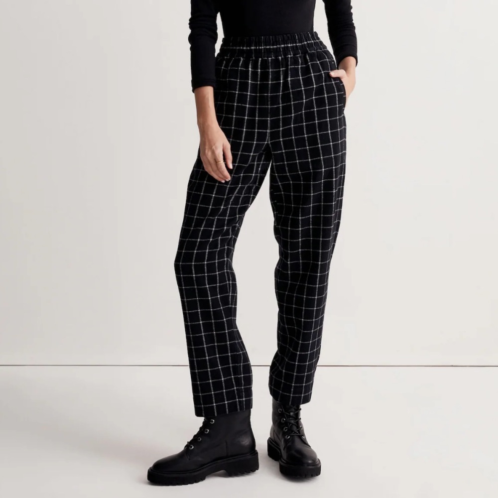 NWOT - Madewell Huston Pull-On Tapered Pants in Plaid